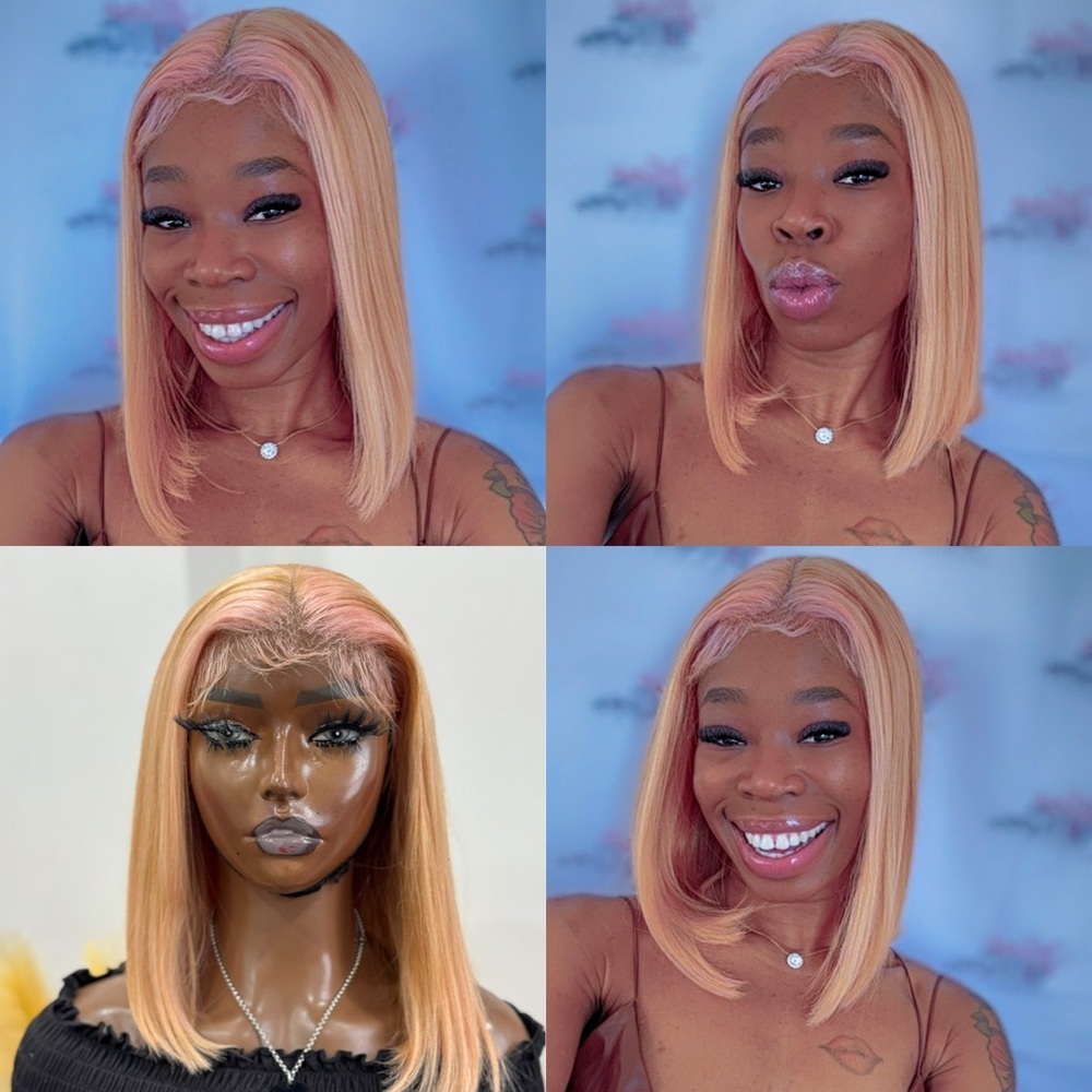 Peach Blonde Lace Front Wig